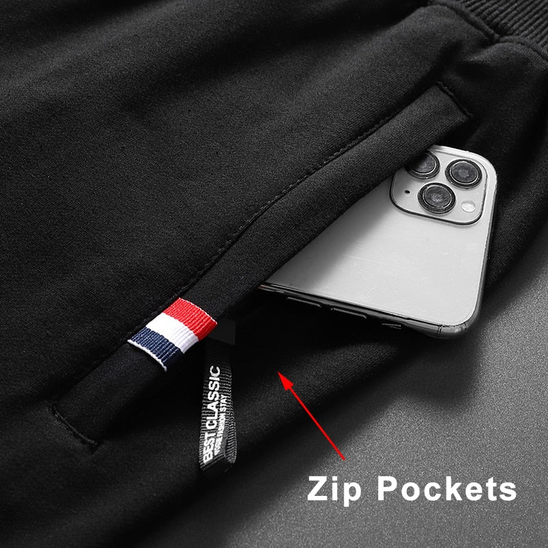 Zip Pockets Casual Sweatpants