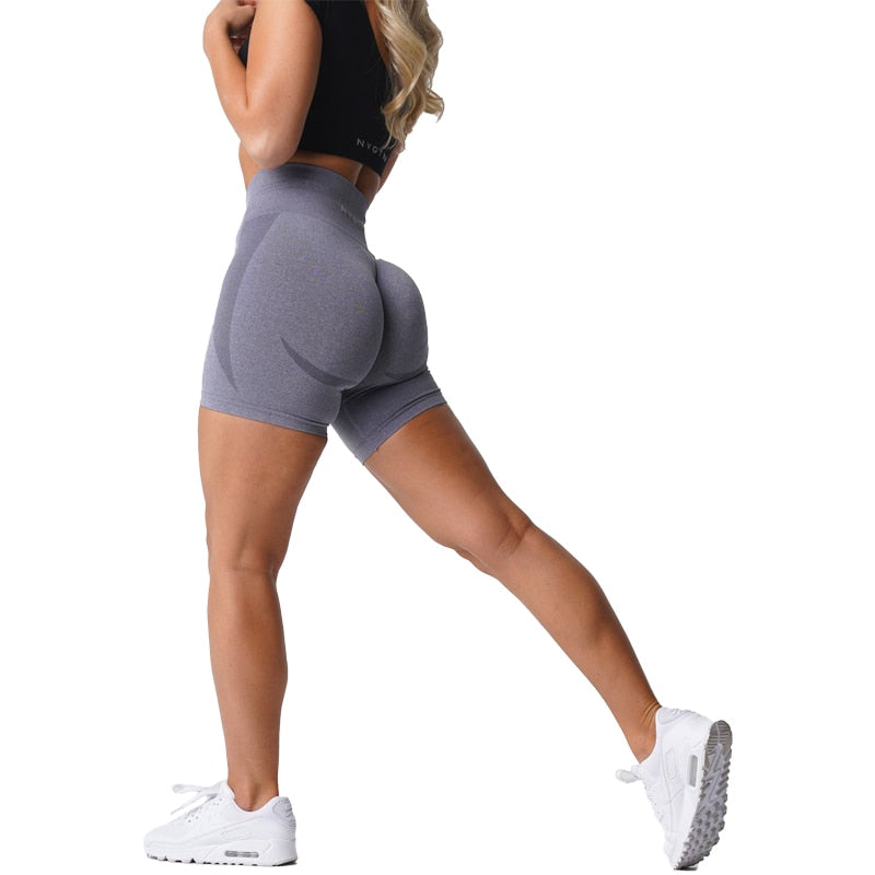 Women Seamless Push Up Booty Workout Shorts