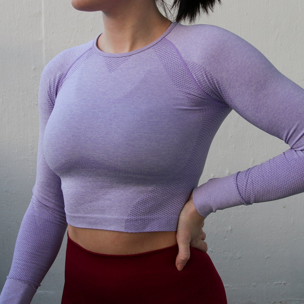 Women Cropped Seamless  Top