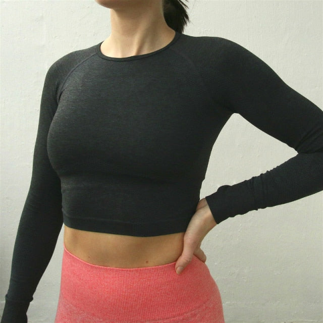 Women Cropped Seamless  Top